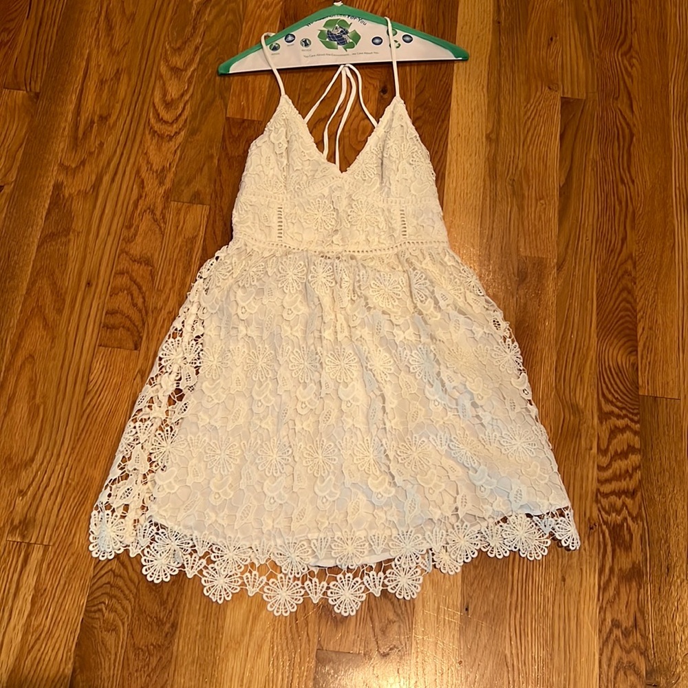 Hollister S lace overlay dress
